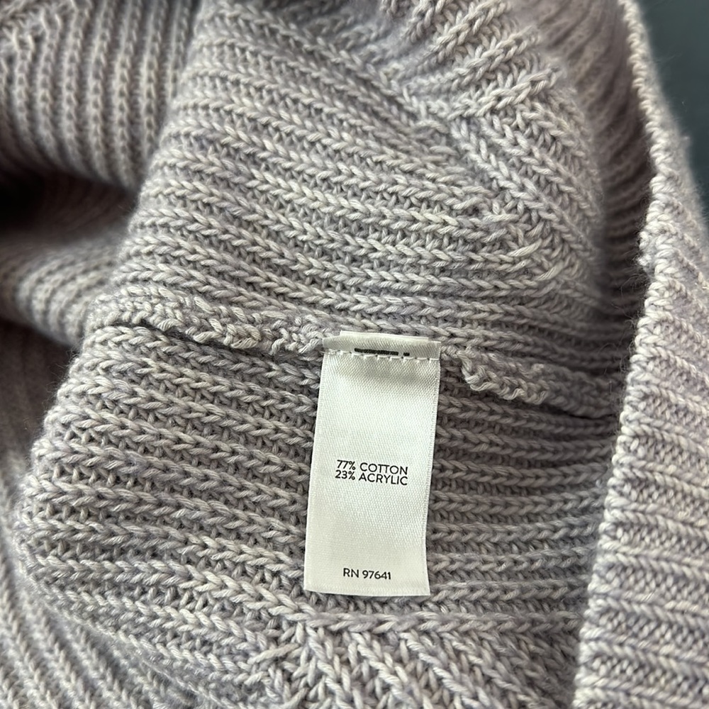 J Jill Womens Sweater Plus Size 4X Blue Gray 3/4 Sleeve knit pop over round neck - Picture 10 of 11